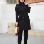 مانتو اداری فیونا یقه هفت آستر دار
