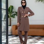 مانتو شلوار اداری آستردار سوپرفیونا