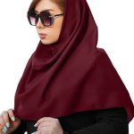 مقنعه ساده نخی بروجرد زرشکی