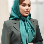 روسری ساتن سبز
