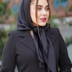 روسری ساتن مشکی