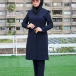 مانتو اداری فلورا یقه ایستاده