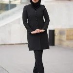 مانتو اداری فلورا یقه ایستاده