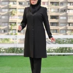 مانتو اداری فلورا یقه ساتن