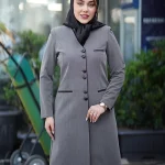مانتو اداری فیونا یقه هفت آستر دار