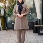 مانتو اداری پرنس تر یقه ایستاده آستردار